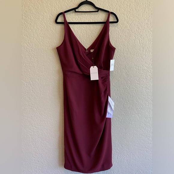 Dress The Population Gorgeous Dress NWT size 10-12 in Merlot - Picture 5 of 11